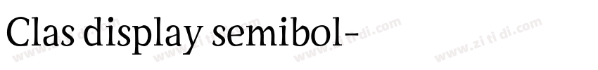 Clas display semibol字体转换